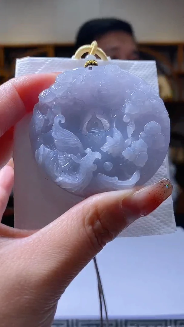 【闪购商品】定制翡翠未镶嵌36/0208/W/发其一件/喜上眉梢