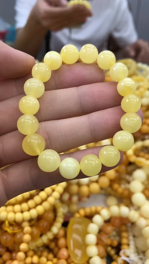 裸石蜜蜡未镶嵌手串