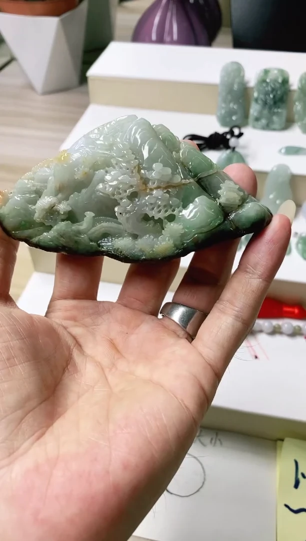 颈饰未镶嵌翡翠康*1天然缅甸翡翠A货分10单