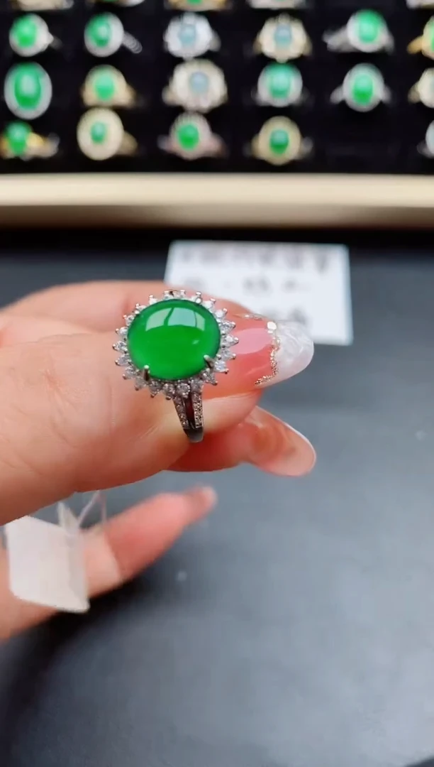 【闪购商品】翡翠戒指银S925镶嵌5080580