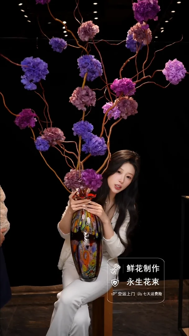 手工艺品琉璃手工花器花束空运包邮送货上门-以图片为准