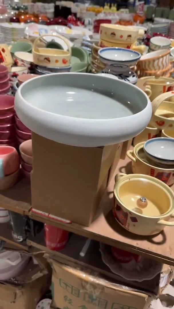 陶瓷12英寸窑变钵钵深盘微瑕 凑满20元包邮