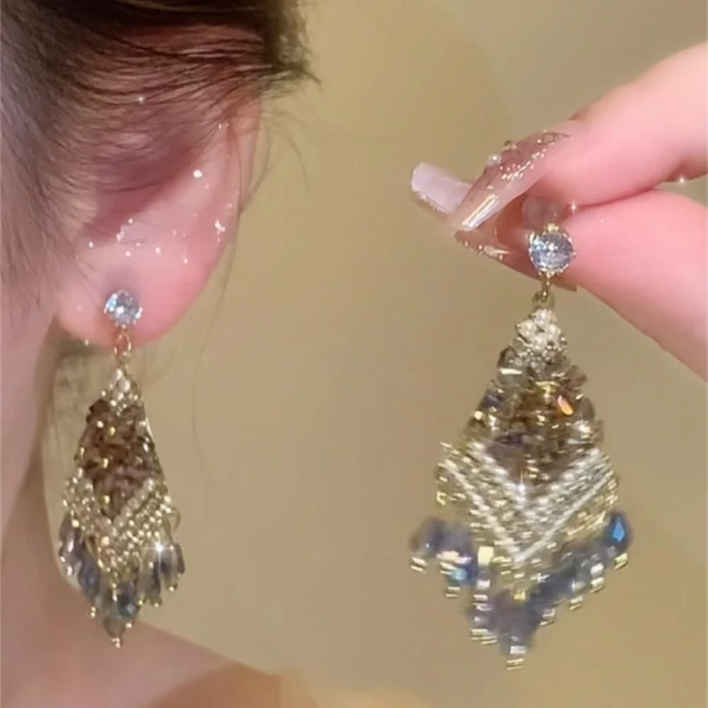 铜合金耳饰 美拉德复古民族风流苏耳环高级感小众设计轻奢耳饰女