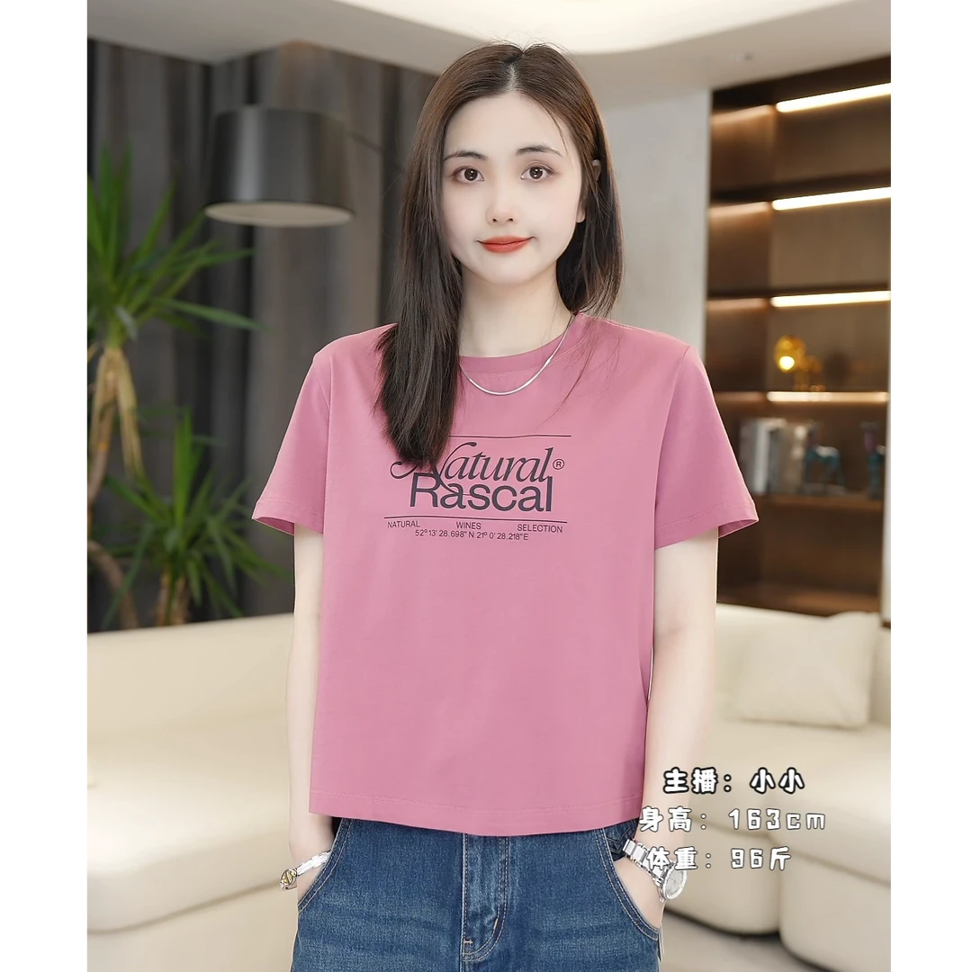 LAZYVISION夏季新款女士圆领短袖T恤ZMD-28388小小