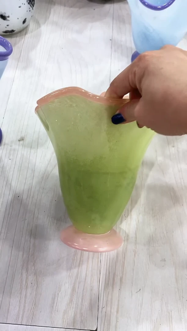 慕忆家手作琉璃花瓶瑕