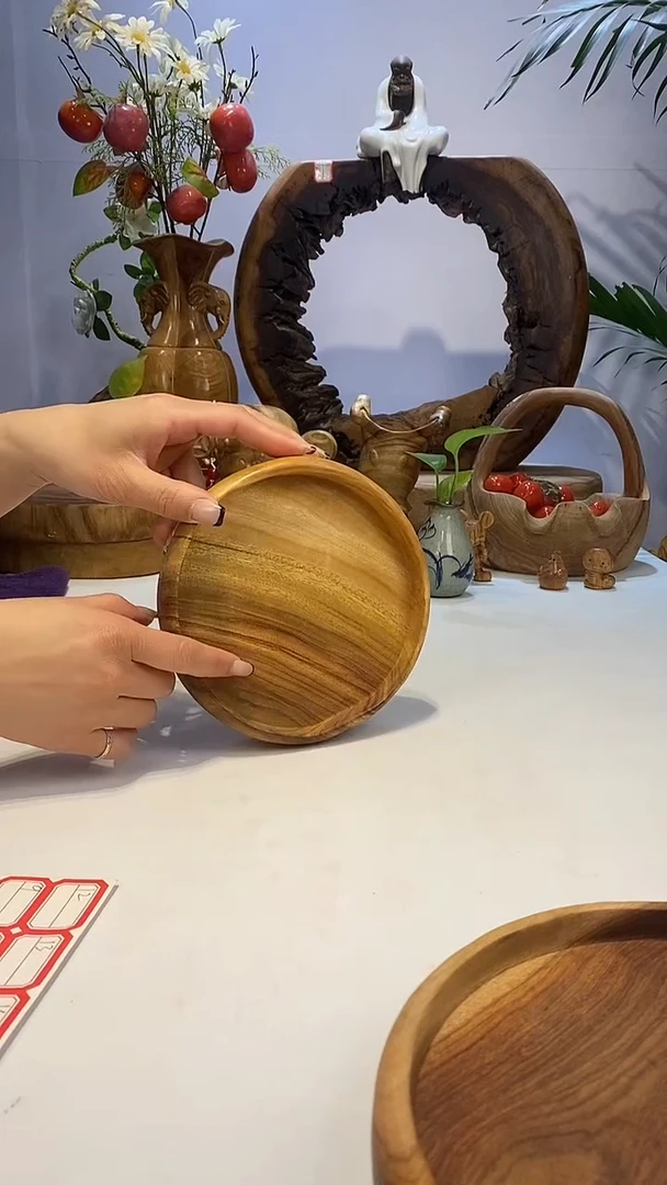 香樟木A3小圆盘干泡/尺寸17*