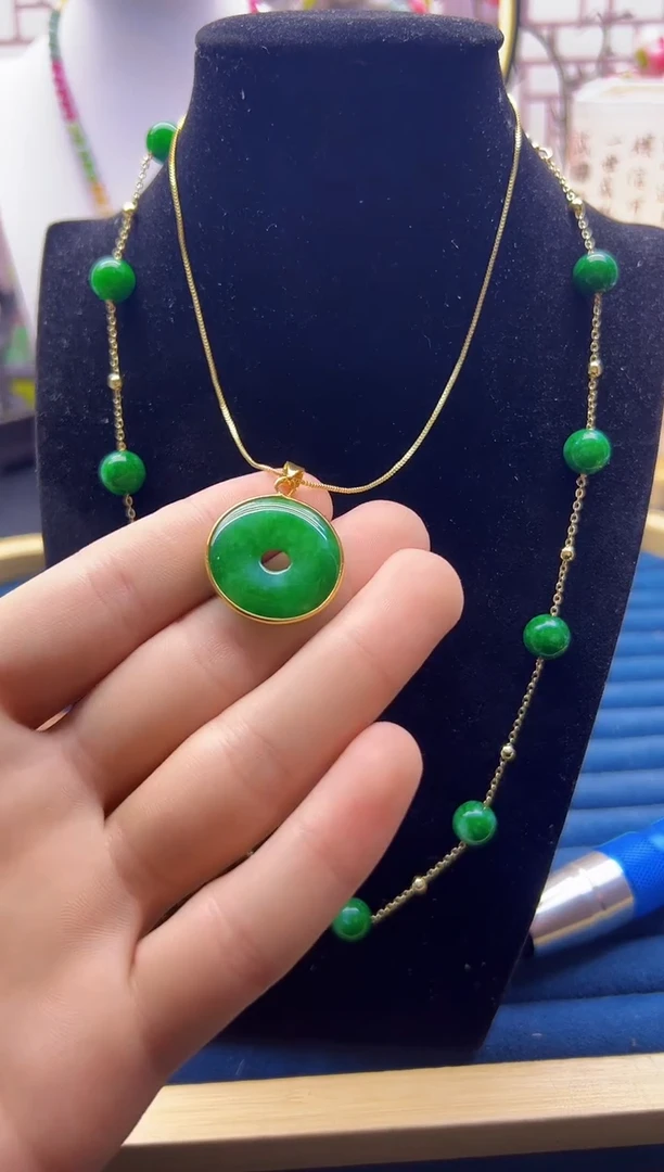 【闪购商品】翡翠颈饰14K金镶嵌D30