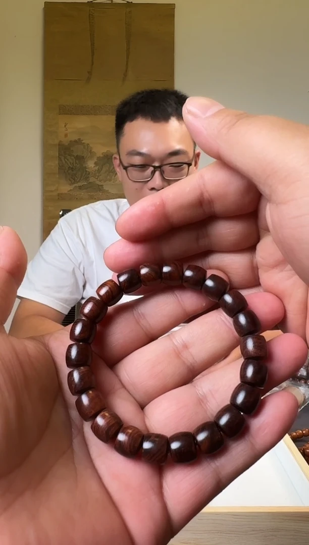 黄花梨/降香黄檀手串/手链海南黄花梨直切