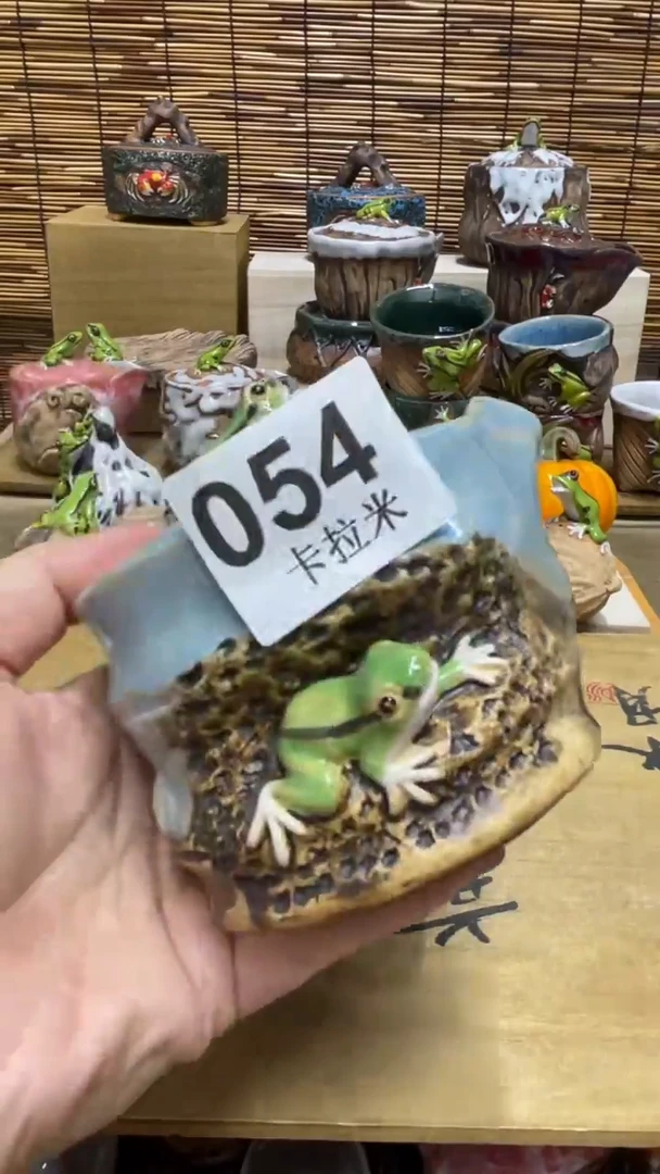 钟*054精美粗陶手工柴烧
