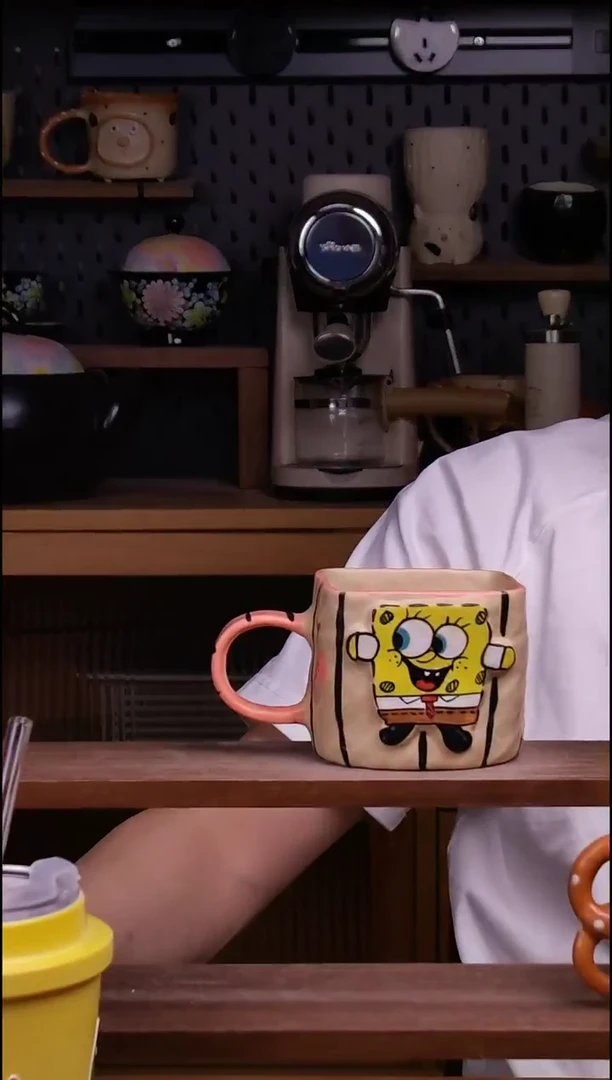 杯子景德镇可爱设计师款陶瓷