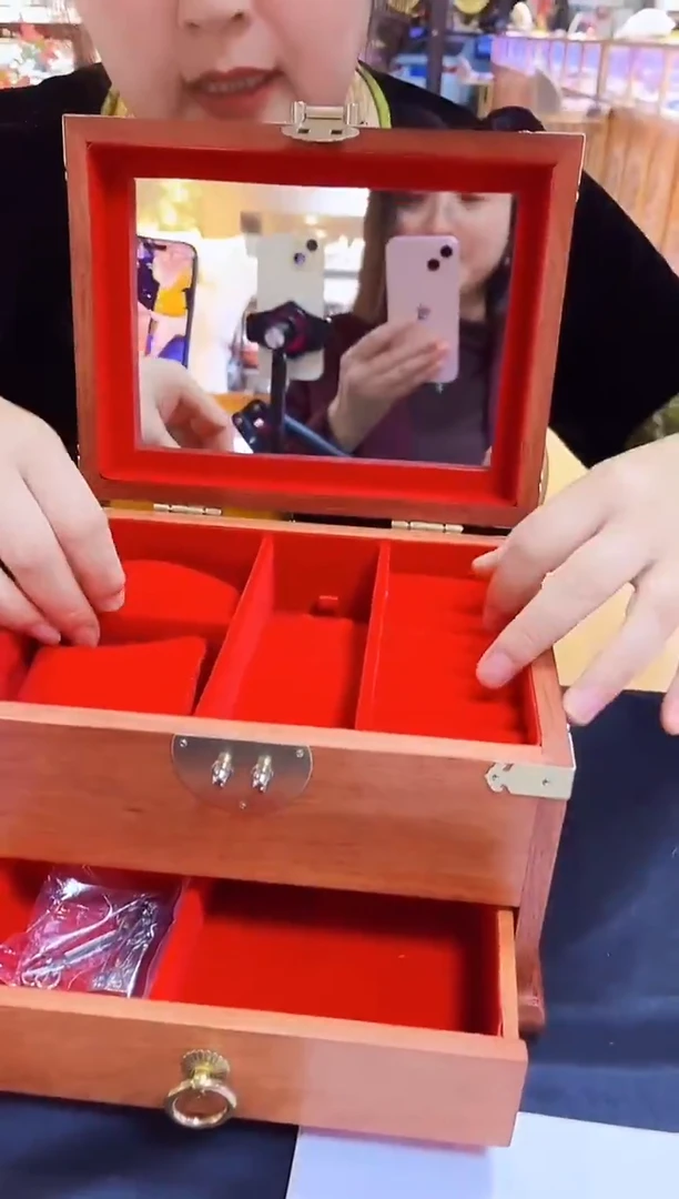 大果紫檀（缅甸花梨）无事牌首饰盒