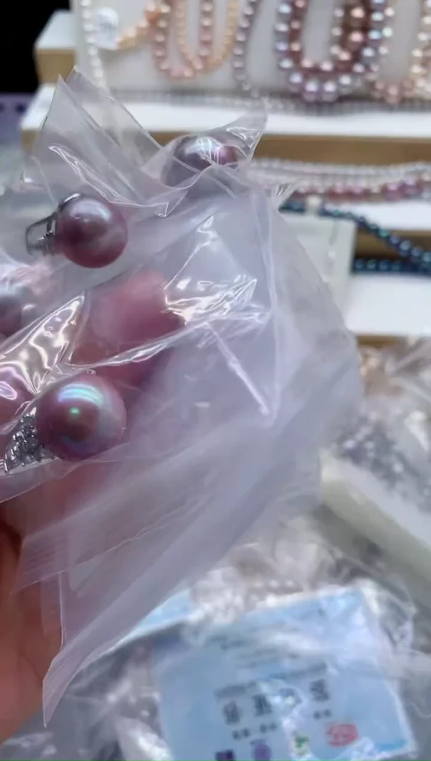 淡水珍珠银S925镶嵌吊坠(不含链)多样性发其一，非无暇