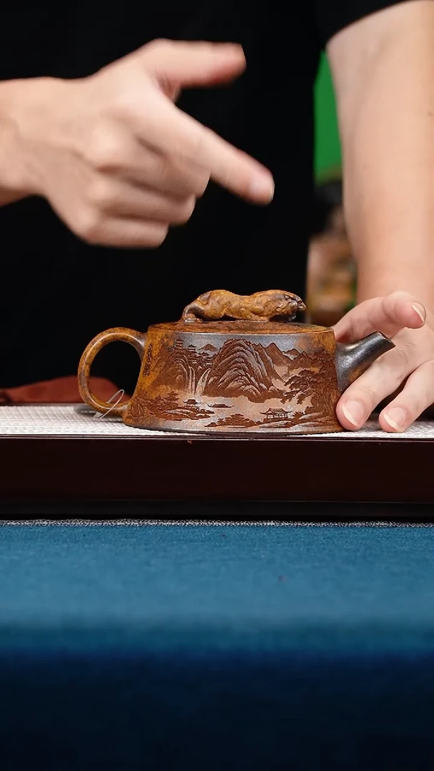 茶壶紫砂龙骨金砂卧虎藏龙