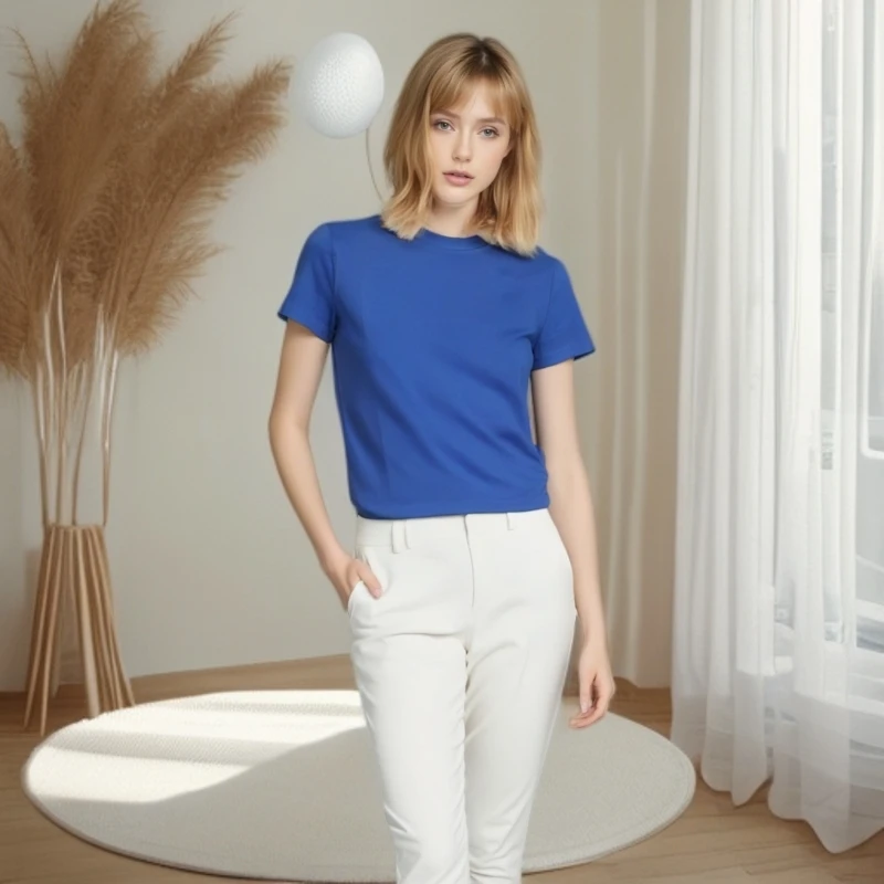 【SHY服饰】T03短袖百搭极简风常规款简约弹力舒适抗皱圆领打底T恤