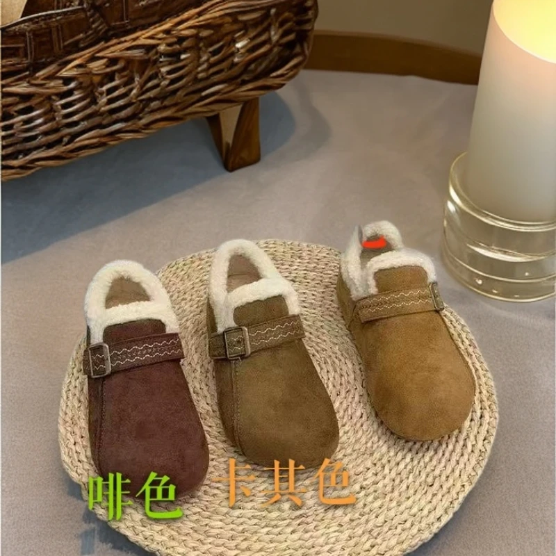 冬季棉靴新款/毛靴2025加绒复古港风潮流风休闲风勃肯鞋棉鞋加厚