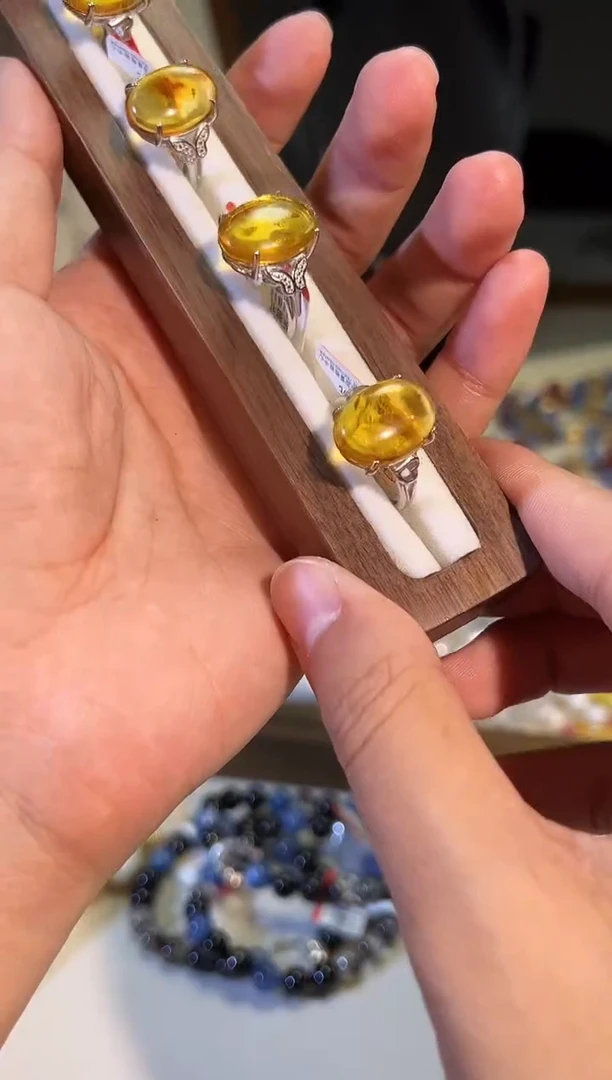 未镶嵌琥珀戒指g011多样性发货一件