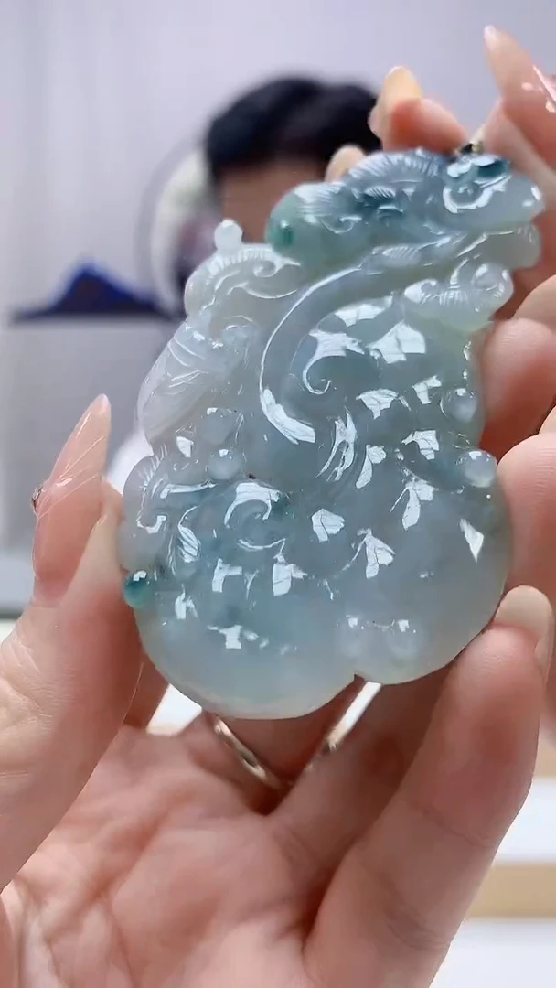 未镶嵌定制翡翠4917DD-毛货挂件189