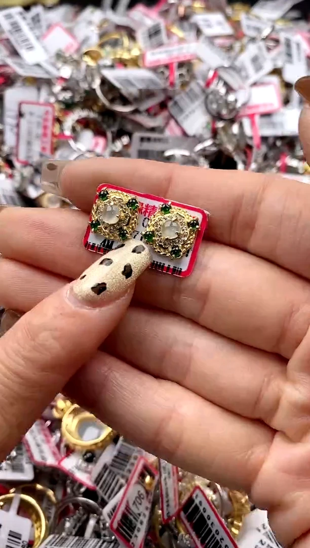 【闪购商品】翡翠戒指银S925镶嵌6666666    5