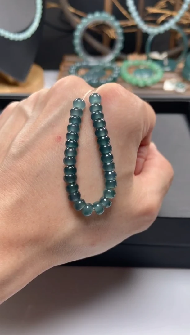 【闪购商品】翡翠手串未镶嵌多样性发货算盘珠55颗卡5深色