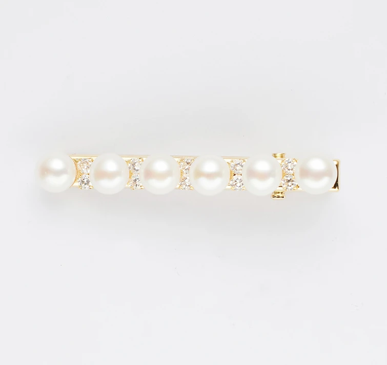 礼兰珠宝 淡水珍珠发夹6-7mm