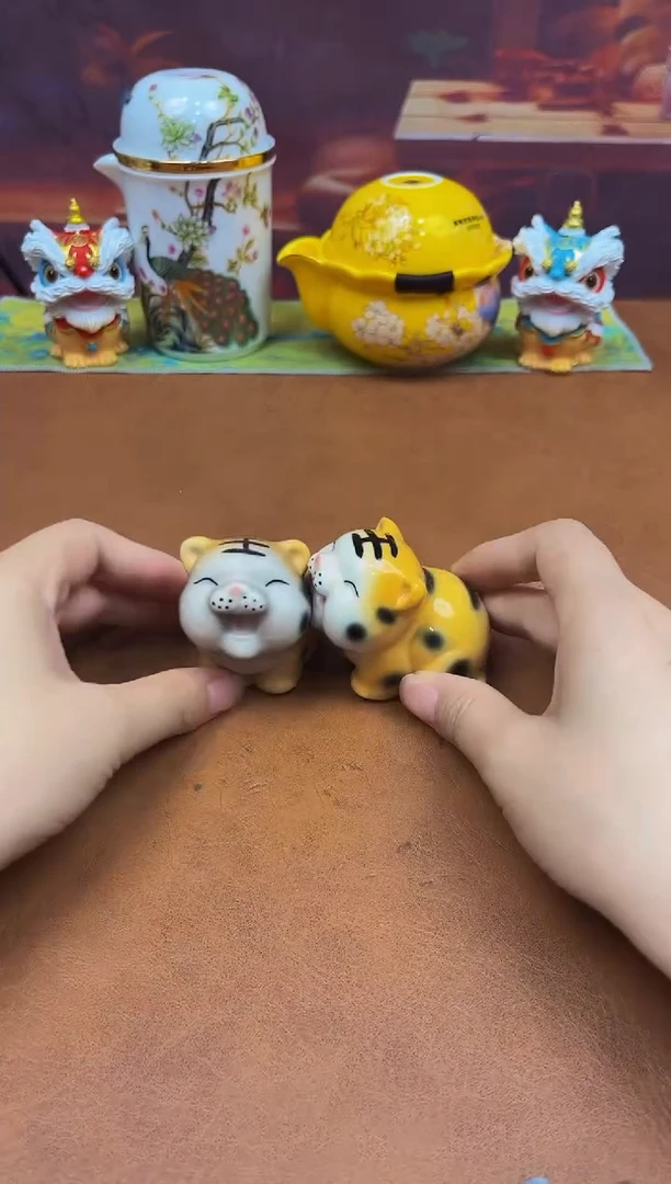 陶瓷茶具摆件旅行套组