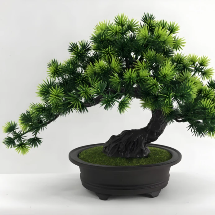 室内装饰植物盆栽迎客罗汉松盆景小摆件客厅绿植