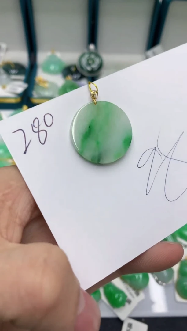 【闪购商品】翡翠颈饰18K金镶嵌11111111