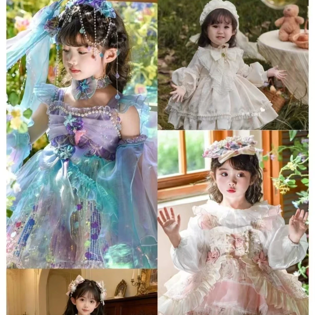 【501-525】洛丽塔公主裙女童洋气夏季蓬蓬连衣裙2026新款Lolita