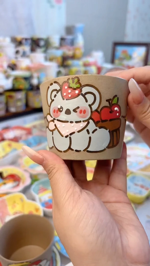 摆件陶景德镇陶瓷手绘微瑕