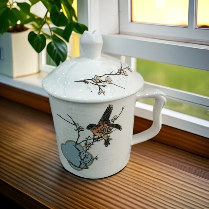 【景宝元陶瓷】景德镇花梦杯-四季花鸟集(冬) QH