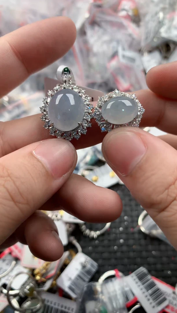 银S925镶嵌戒指翡翠999999   6