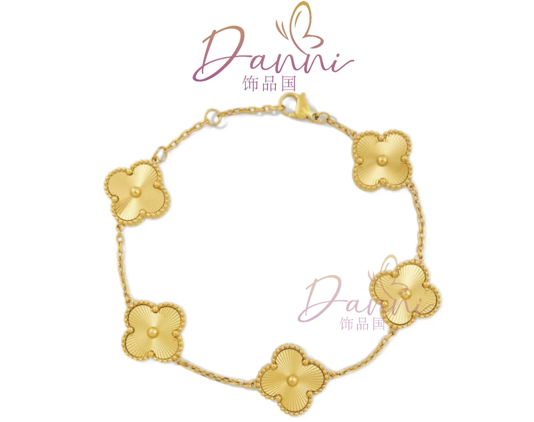 铜合金手链 DANNI轻奢cnc四叶草手链