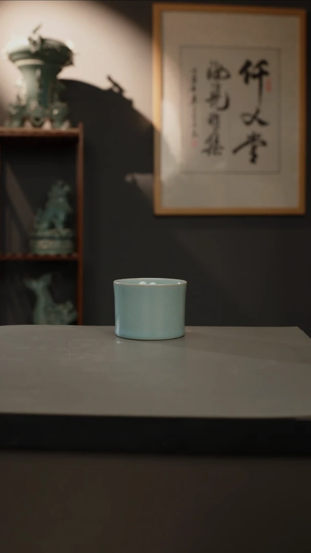 【闪购商品】杯仿古釉原矿  扳指杯