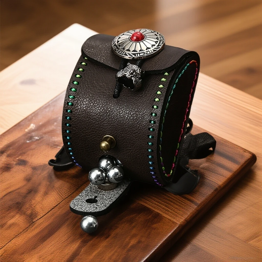 普雷萨斯弓粮包牛皮高纤腰包替换强磁戒指筋组便携兜粮袋时尚