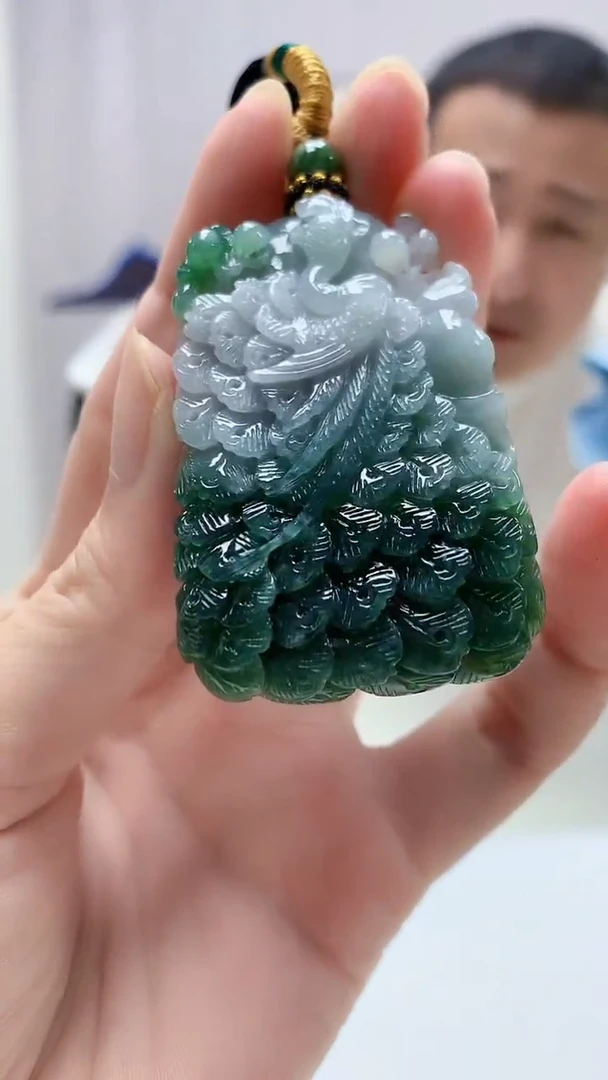 定制翡翠未镶嵌4898zm-毛货挂件126凤凰