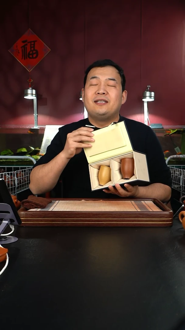 【闪购商品】紫砂茶壶黄金段+红降坡杯 套组