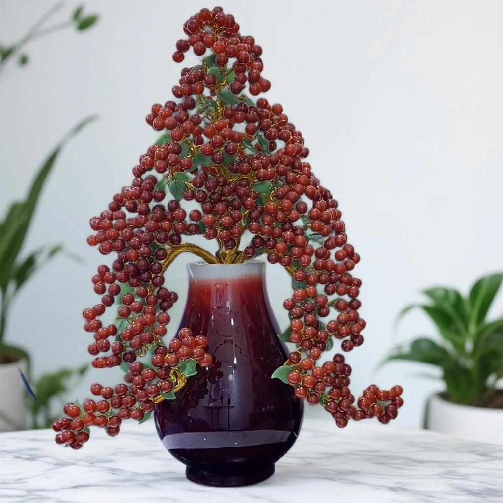 【卓越轻奢原创】福满鸿运当头摆件陶瓷摆件手工点缀精美