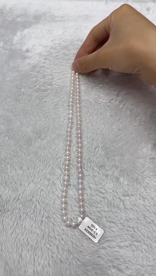 海水珍珠银S925镶嵌项链AK5.5-6mm
