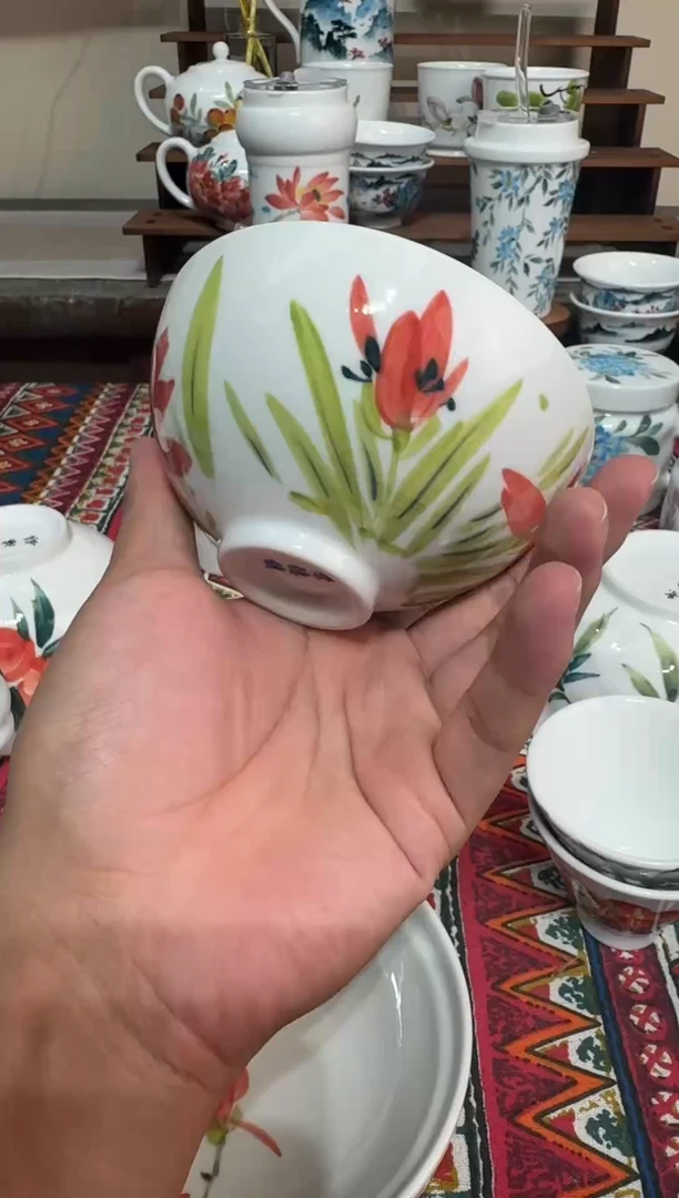瓷景德镇高温釉下手绘陶瓷