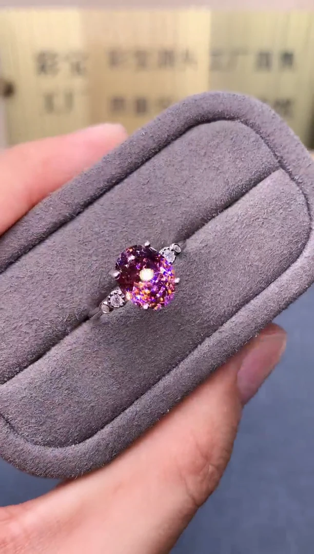 银S925镶嵌戒指碧玺2222