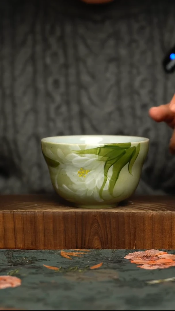 杯釉下彩手工手绘同款陶器
