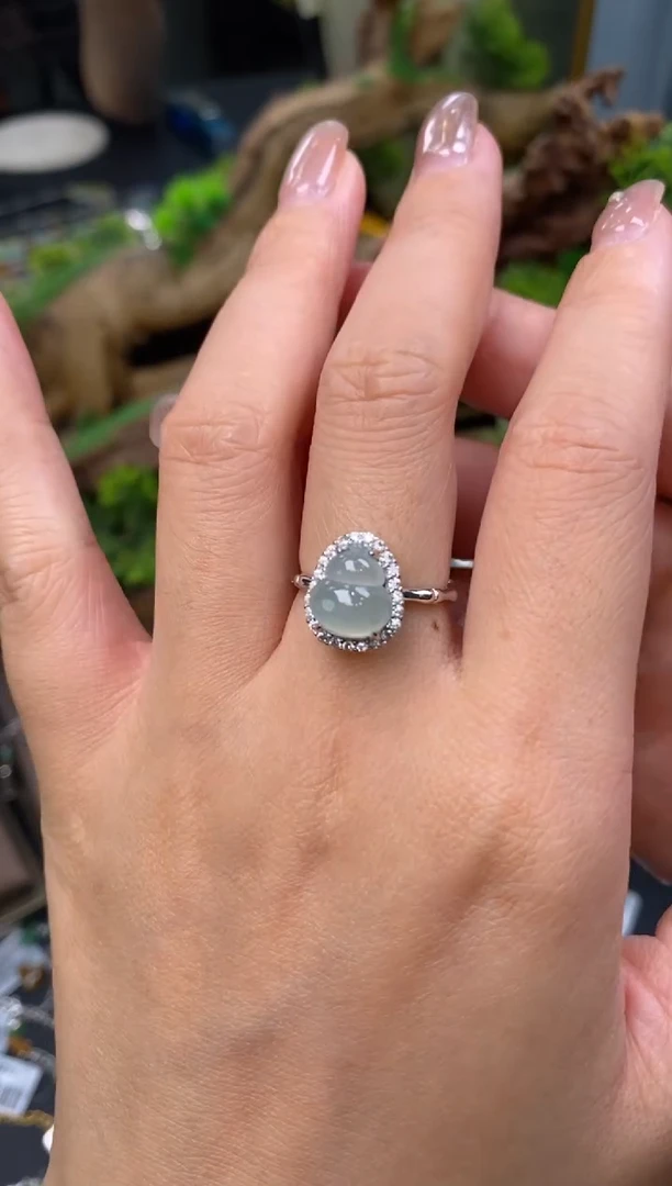 颈饰银S925镶嵌翡翠净货15861