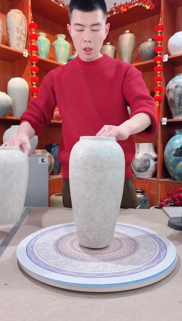 【闪购商品】瓶陶瓷花瓶 无花 茶白大号