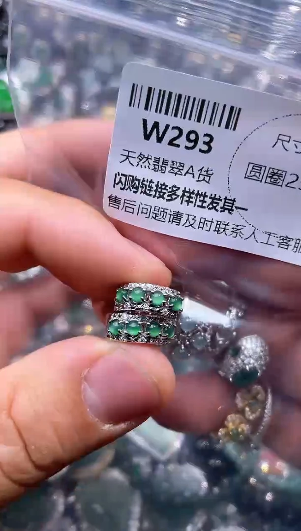 【闪购商品】翡翠颈饰未镶嵌W293耳扣