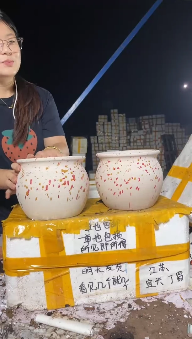 紫砂花盆宜兴紫砂粗陶花盆18/16