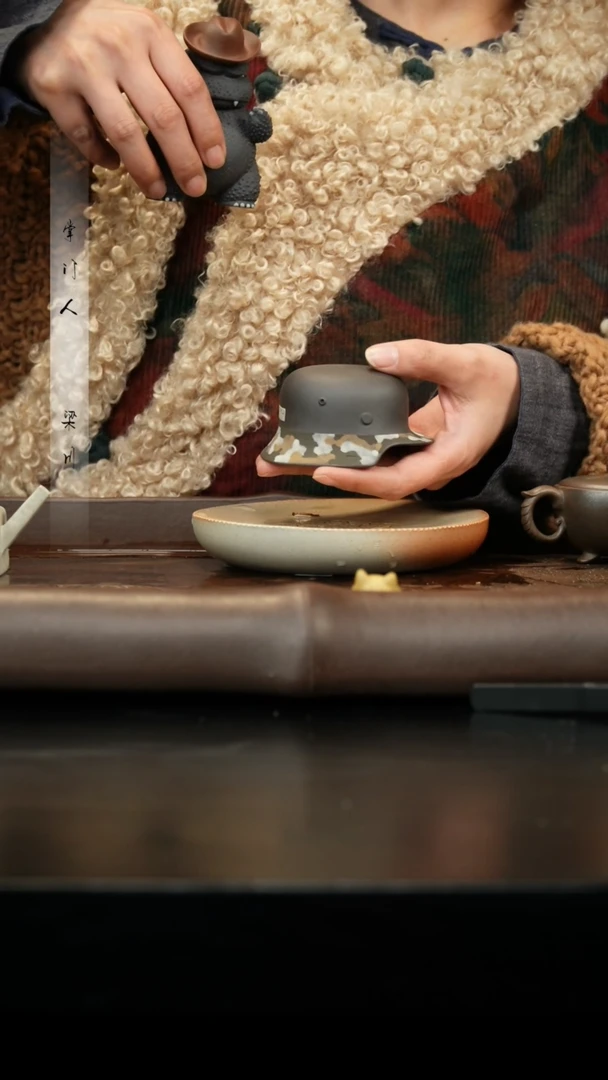 【闪购商品】三川堂紫砂十级福利白色迷彩盔盔杯