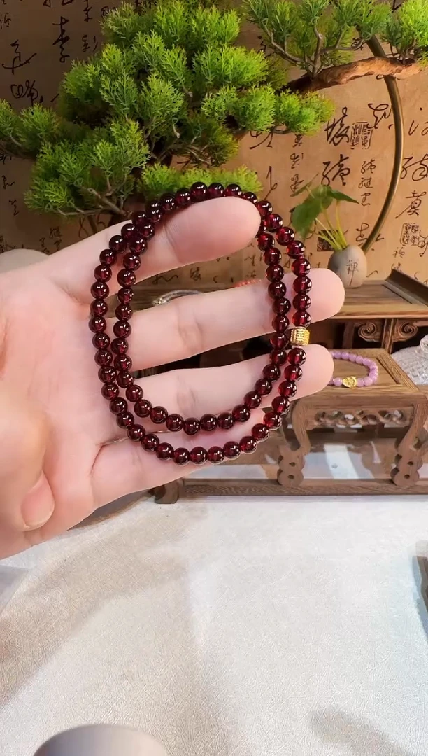 未镶嵌手链石榴石手饰@@