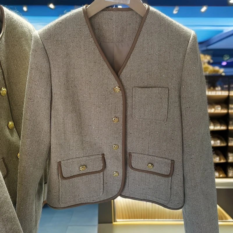 030【哈迪专属】短外套女通勤百搭西装上衣8006