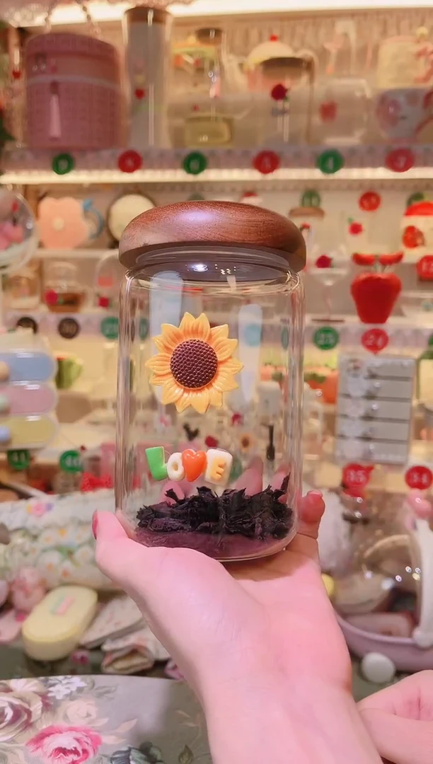 向日葵茶叶罐——手工制作品质好！