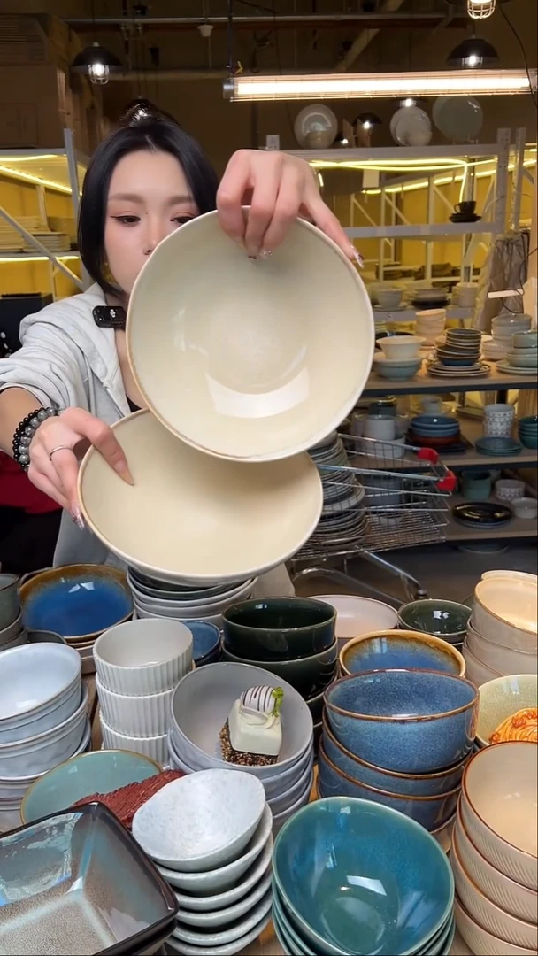 瓷54【瑕疵】外贸尾货窑变釉下彩